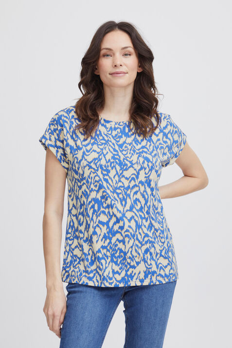Printed Short Sleeve Shirt, Blue, original