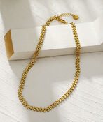 FANIA Leafy Patterned Bold Chain Necklace, Gold, original image number 2