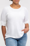 Dolman Short Sleeve Sweater, White, original image number 1
