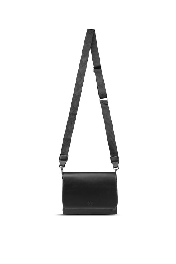 Vegan Leather Crossbody Bag, Black, original image number 5
