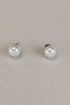 Pearl Swagger Necklace and Earring Set, Silver, original image number 1