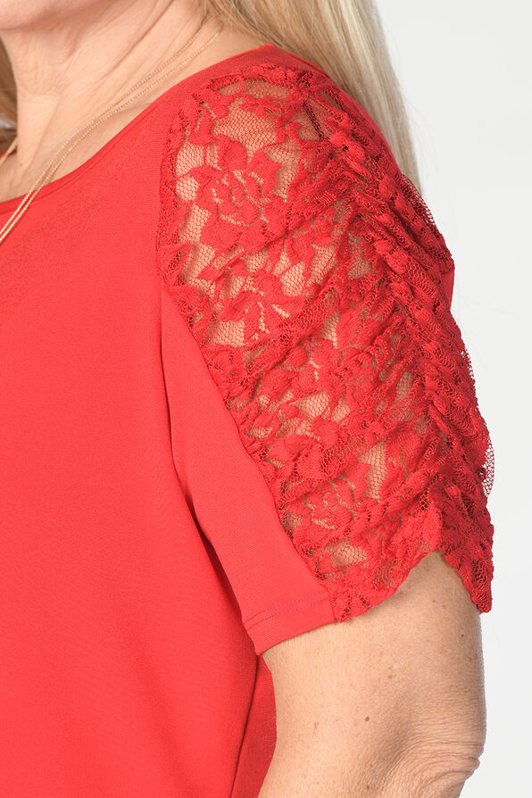 DiVenitta Sexy Lace Top, Red, original image number 2