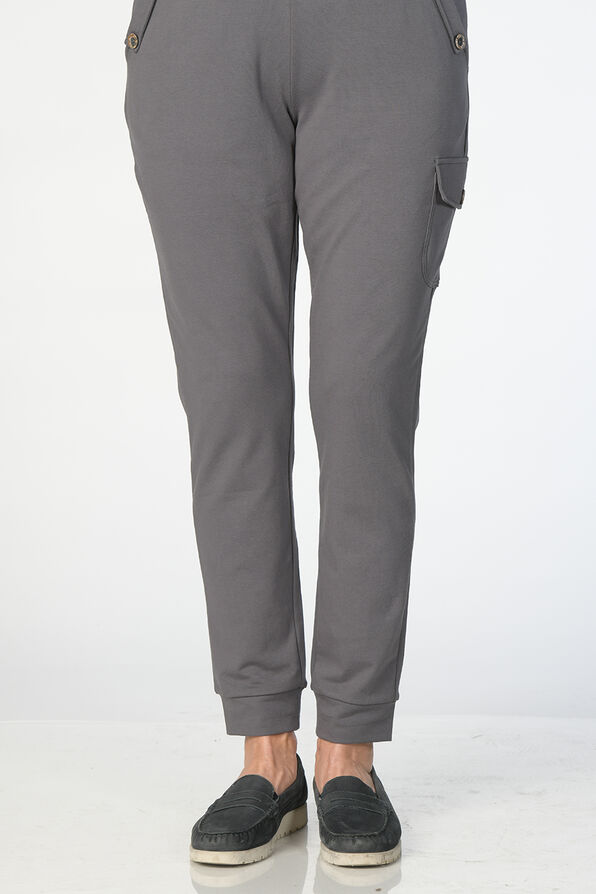 Beaming Button Joggers, Charcoal, original image number 0
