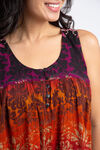 Ombre A-line Sleeveless Blouse, Rust, original image number 4
