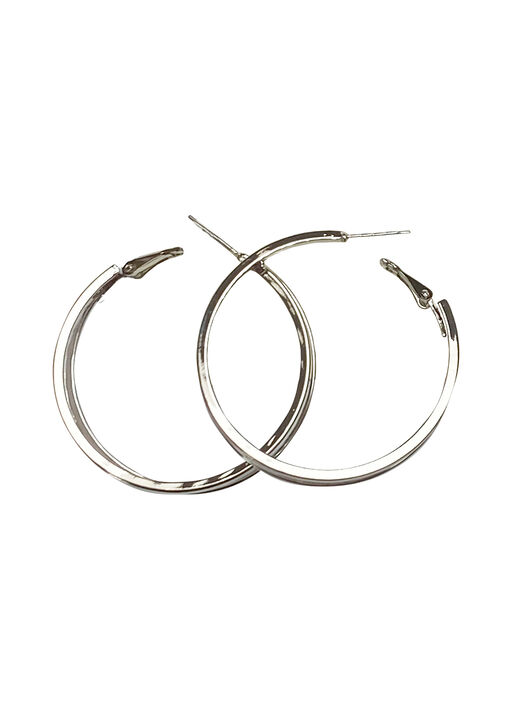 Dainty Double Hoop Earrings, Silver, original