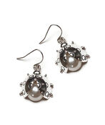 Ladybug Earrings, Silver, original image number 0