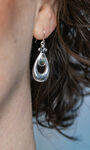 Fancy Teard Earring, Silver, original image number 0