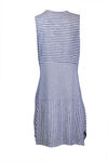 Sleeveless Striped Dress with Patch Pocket, Navy, original image number 1