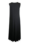 Sleeveless Midi Dress with Drawstring Pocket, Black, original image number 1