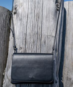 Vegan Leather Crossbody Bag, Black, original image number 0