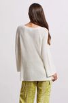 V-Neck Raglan Sweater w/ Bell Sleeve, Off White, original image number 3