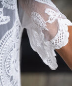 Full-Length Lace Cardigan, White, original image number 3