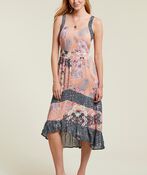 Sleeveless High-Low Midi Dress, Multi, original image number 0