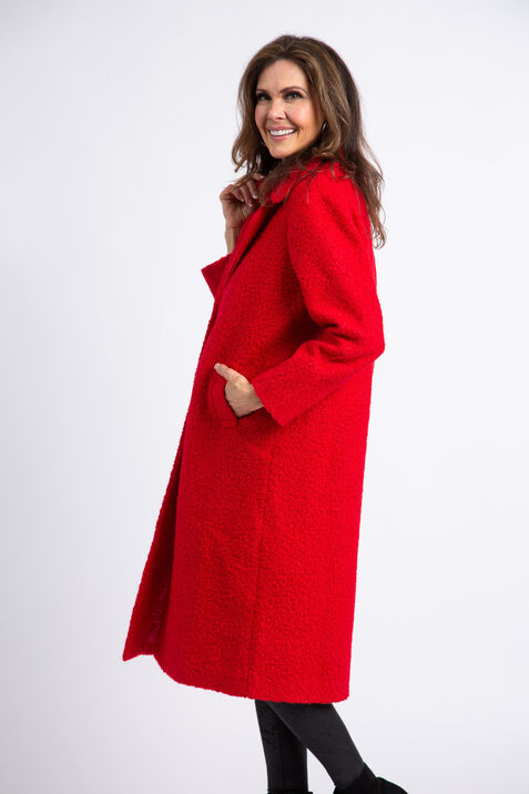 Longline Boucle Jacket, Red, original