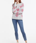 Pink Hearts Autumn Sweater, Pink, original image number 0