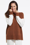 Neutral Block Sweater, Brown, original image number 0