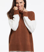 Neutral Block Sweater, Brown, original image number 2