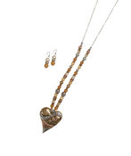 Beaded Heart Necklace Set , Multi, original image number 1