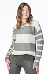 Colorblock Stripe Sweater, Grey, original image number 0