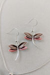 Serene Dragonfly Necklace and Earrings Set, Pink, original image number 1