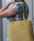 Vegan Leather Double Duty Tote, Yellow, original image number 1