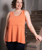 Scoop Neck Tank with Buttons, , original image number 0