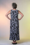 Sleeveless Maxi Dress with Gathered Waist, Black, original image number 1