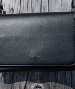 Vegan Leather Crossbody Bag, Black, original image number 8
