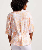 Flowy Kimono Sleeve Blouse, Orange, original image number 1