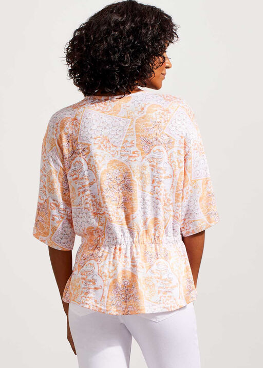 Flowy Kimono Sleeve Blouse, Orange, original