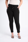 Studded Pull-On Trousers, Black, original image number 2