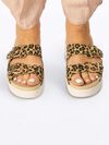 Leopard Tulip Sandals, Cream, original image number 1