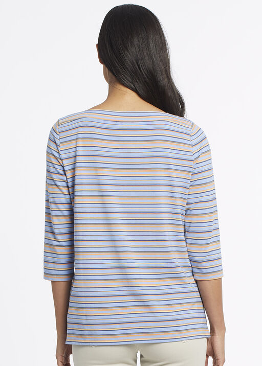 Stripe Boat Shirt  , Blue, original