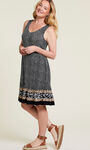 Sleeveless Midi Dress w/ Pockets, Black, original image number 2