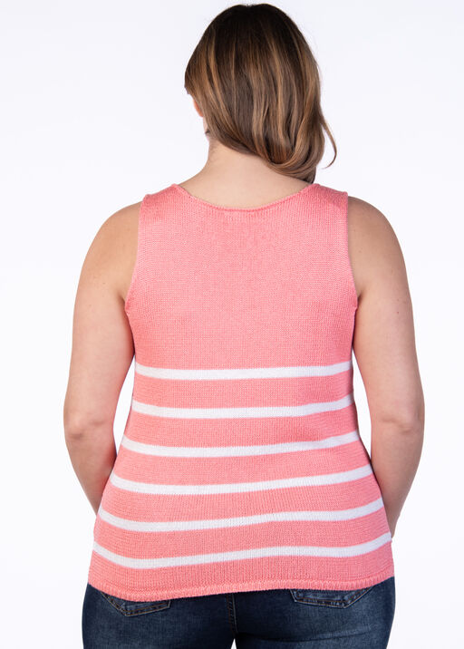 Stripe Sweater Tank, Pink, original