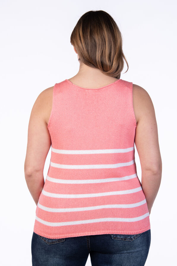 Stripe Sweater Tank, Pink, original image number 1