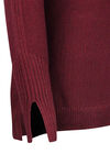 Pointelle Knit Sweater, Burgundy, original image number 2