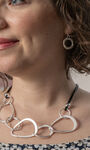 Large Links Necklace Set, Silver, original image number 0