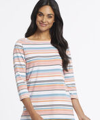 Stripe Boat Shirt, Coral, original image number 0