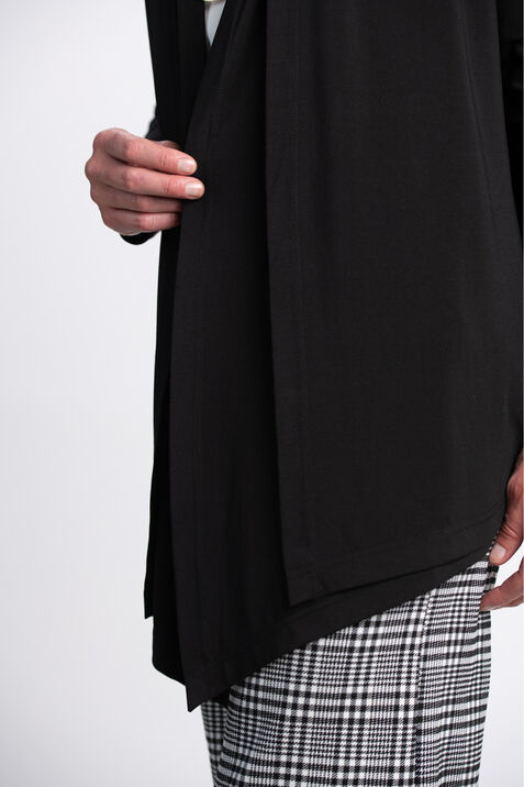 Long Sleeve Open Front Cardigan , Black, original