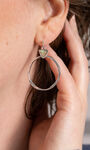 Dangle Hoop Earring, Silver, original image number 0