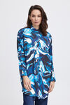 Abstract Tunic Blouse, Blue, original image number 0