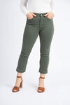 Sophia Micro Flare Crop Jeans, Green, original image number 1