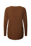 Side Button Cable Knit Sweater, Wine, original image number 1
