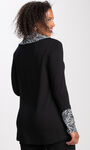 Contrast Cowl Neck Pullover , Black, original image number 1