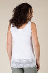 Lace Trimmed Cami, White, original image number 2