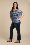 Lace and Paisley Top, Navy, original image number 2