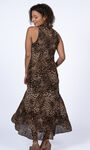 Sleeveless Leopard Maxi Dress, Brown, original image number 1