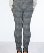 Shimmering Houndstooth Pearl-Chain Pants, Green, original image number 2
