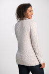 Long Sleeve V-Neck Sweater , Beige, original image number 1